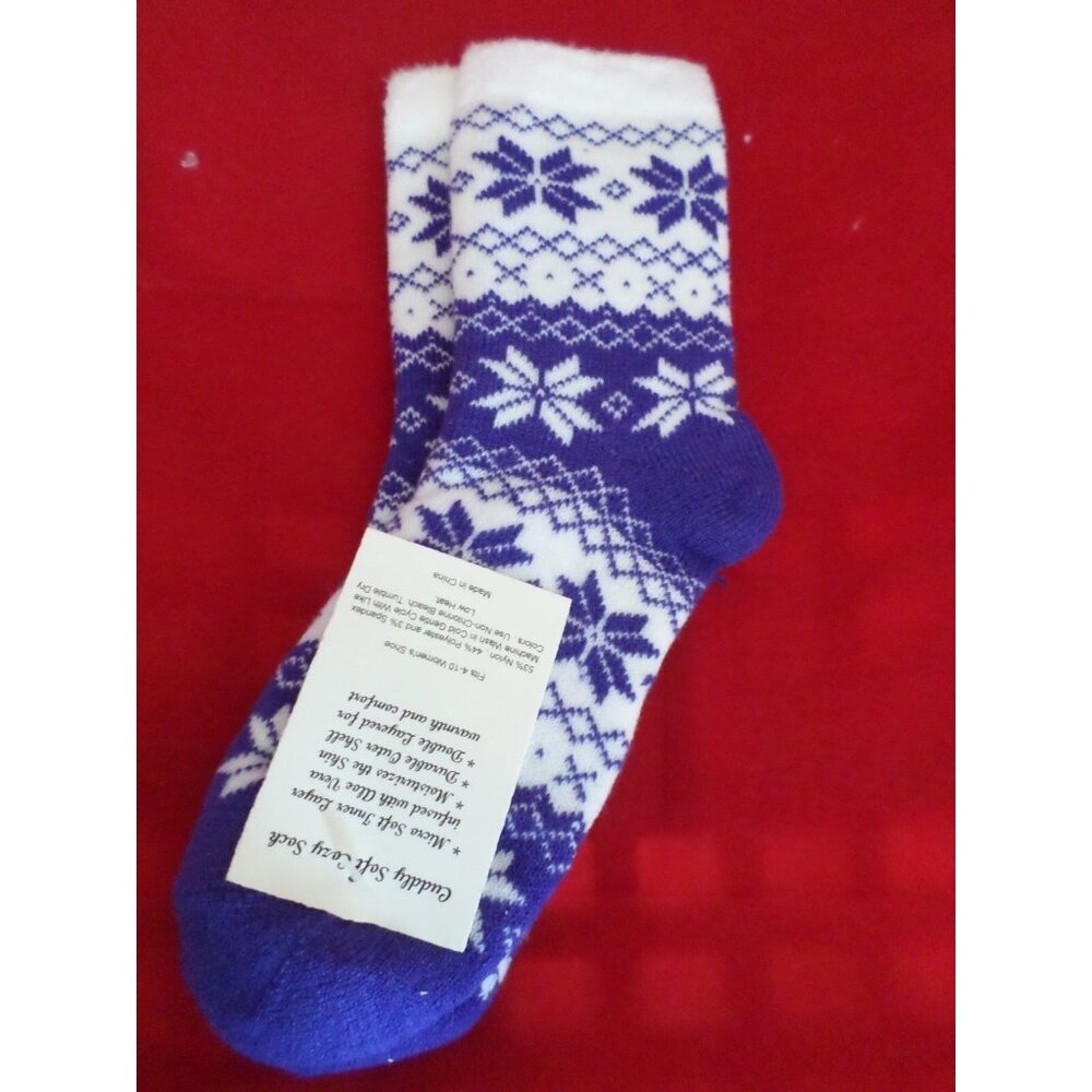 1 Pair Cozy Double Layer Aloe Infused Women Crew Cuddly Comfy Soft Sock 4-10